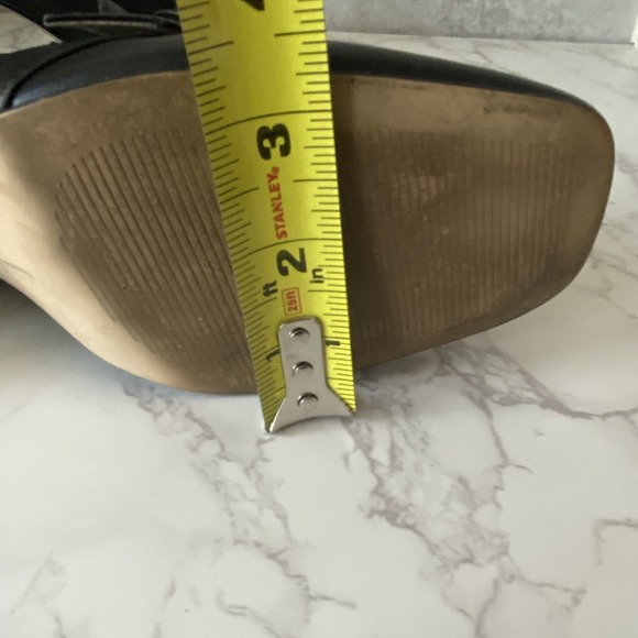 Marc Fisher Pumps Sz 9.5M Black Leather Square Toe Office Work High Heels - Picture 5 of 14